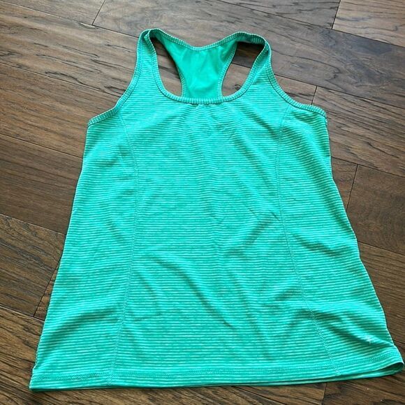 Teal Mint Green Tank Top Striped - Picture 1 of 5